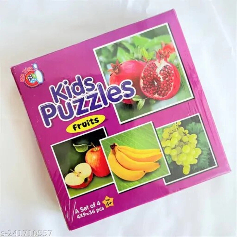 4_Pcs Set Fruits Puzzle | Cardboard | Educational Toys | 4+ Years