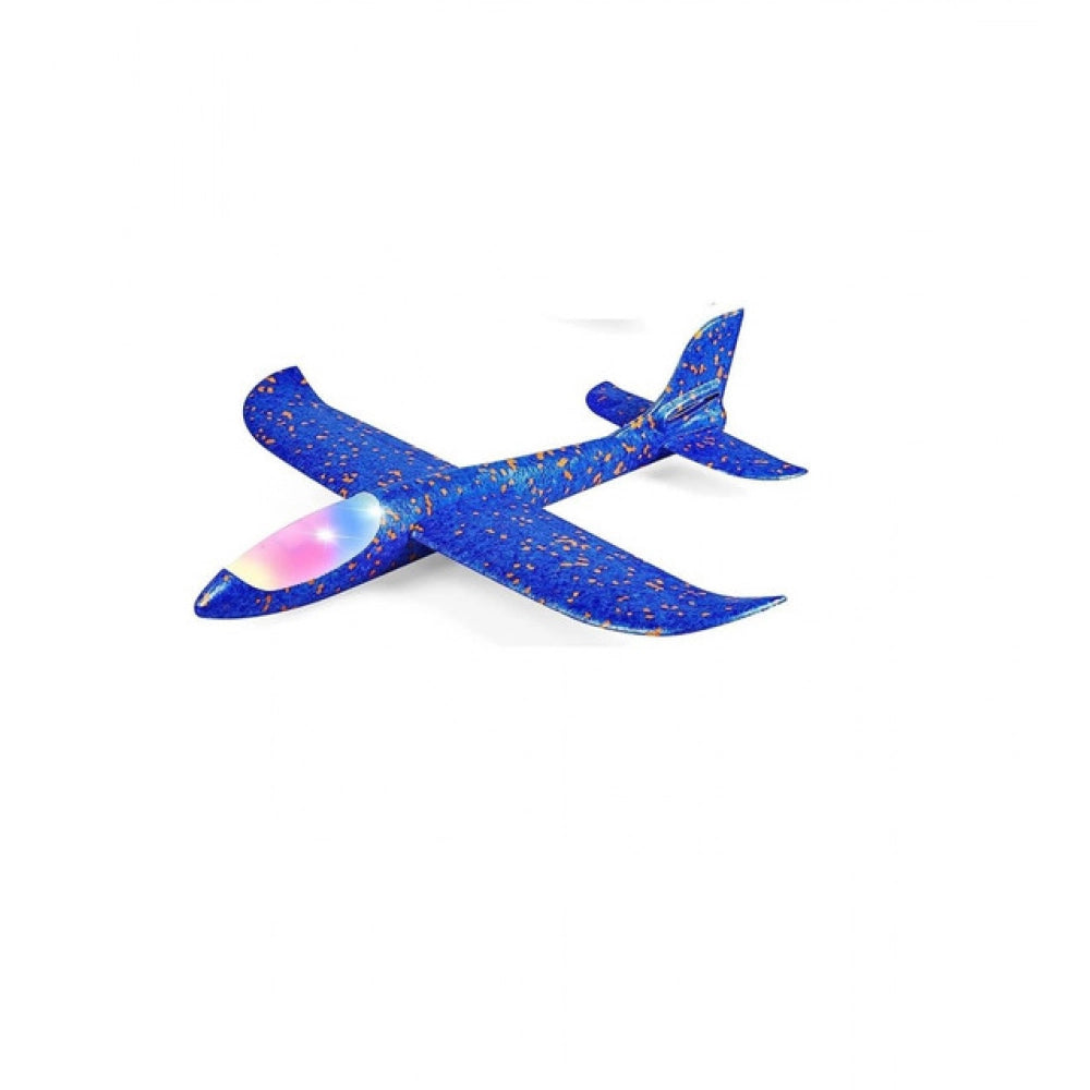 Generic EPP Foam Galaxy Hand Throw Flying LED Glider Airplane (Blue-Multicolor)