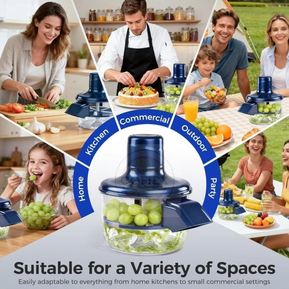 ZEERAL Plastic Solid An Electric Automatic Peeler (Blue)
