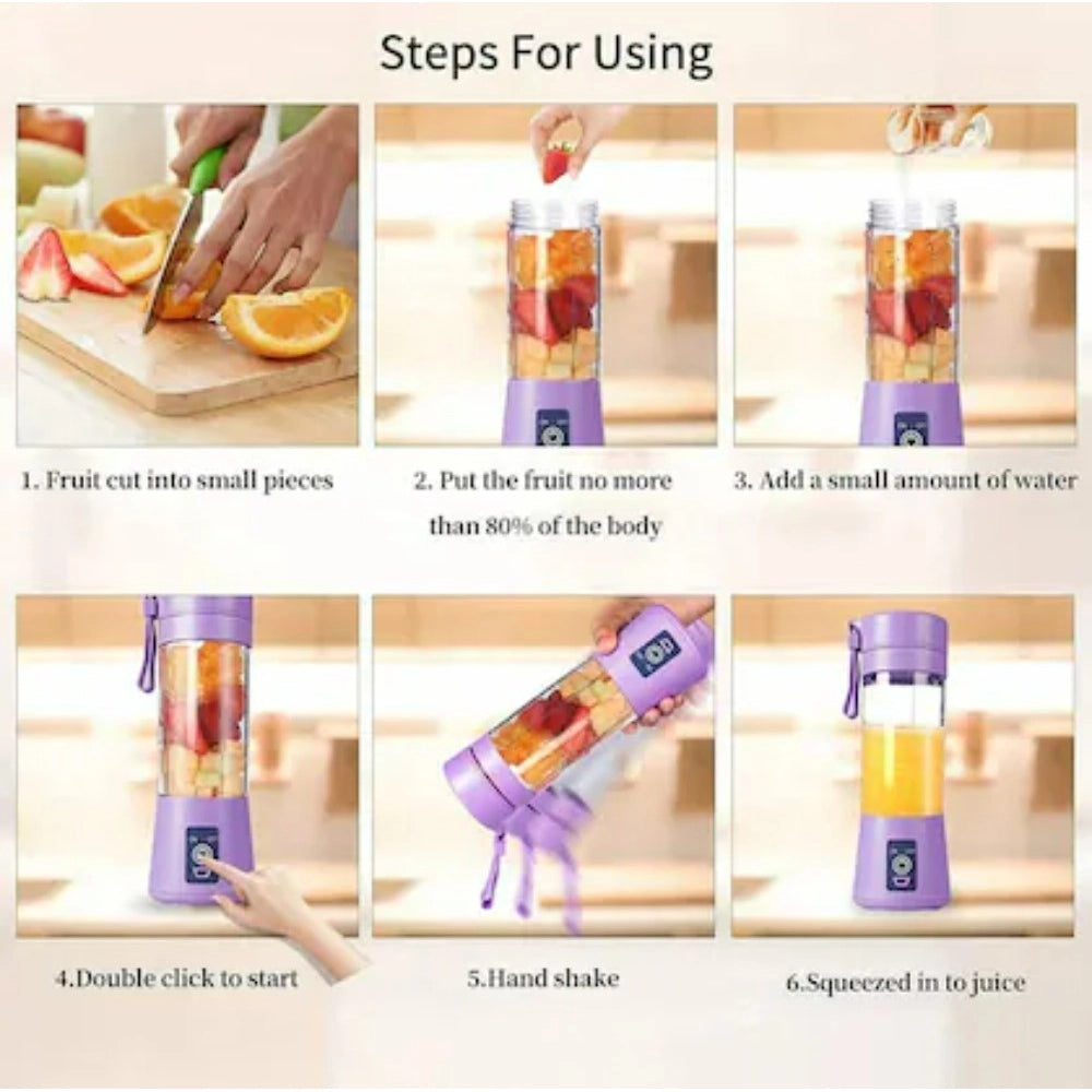 ZEERAL Plastic Solid Electric USB Juicer (Purple)