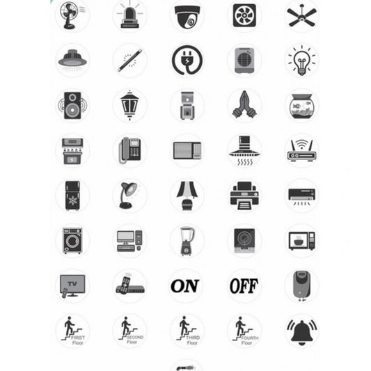 Generic Pack of 3 Switch Board Sticker (Black)