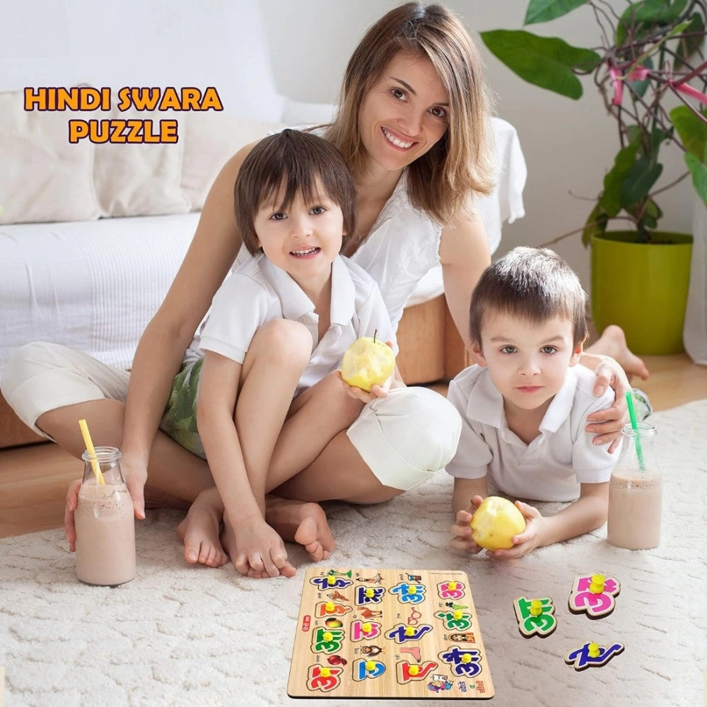 Wooden Puzzle - Hindi Letters | Wood | Educational Toys | 3+ Years