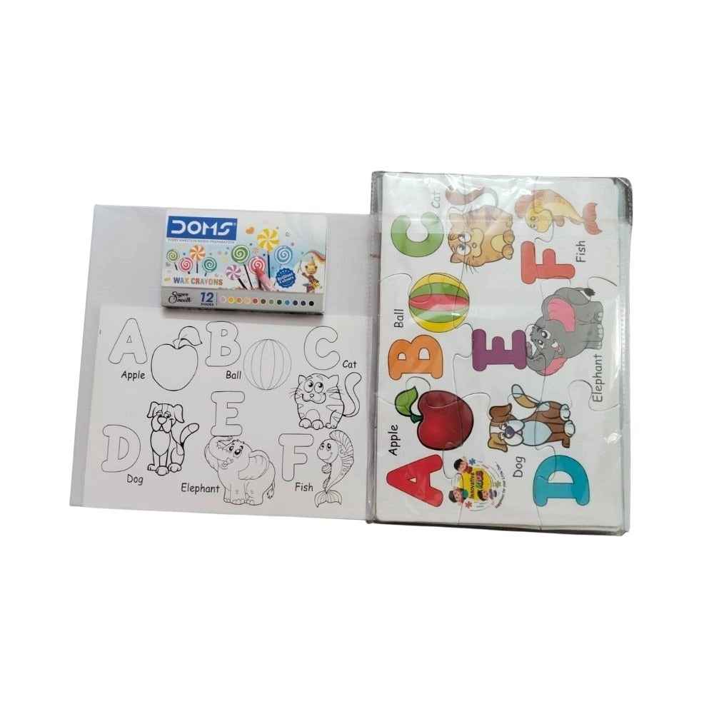 2 In 1 Puzzle &amp; Colors Alphabet |   Cardboard  |   Educational Toys| 3+ Years
