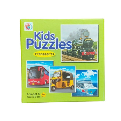 4_Pcs Set Transport Puzzle |   Cardboard  |   Educational Toys| 3+ Years
