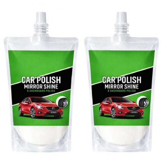 Generic Pack of 2 Car and Bike Polish Mirror Shine Liquid Pouches 100 ML