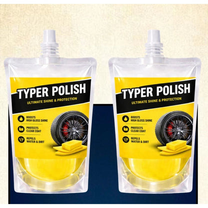 Generic Pack of 2 Ultra Tyre Shine &amp; Polish Liquid Pouches 100 ML