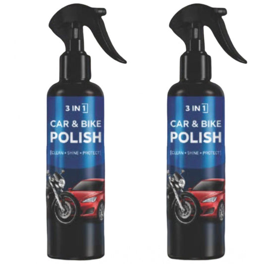 Generic Pack of 2 3-in-1 Car and Bike Polish Spray Bottles 100 ML