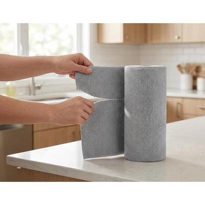 ZEERAL Pack of 2 Microfiber Cleaning Cloth (Grey)