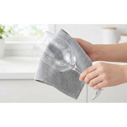 ZEERAL Pack of 2 Microfiber Cleaning Cloth (Grey)