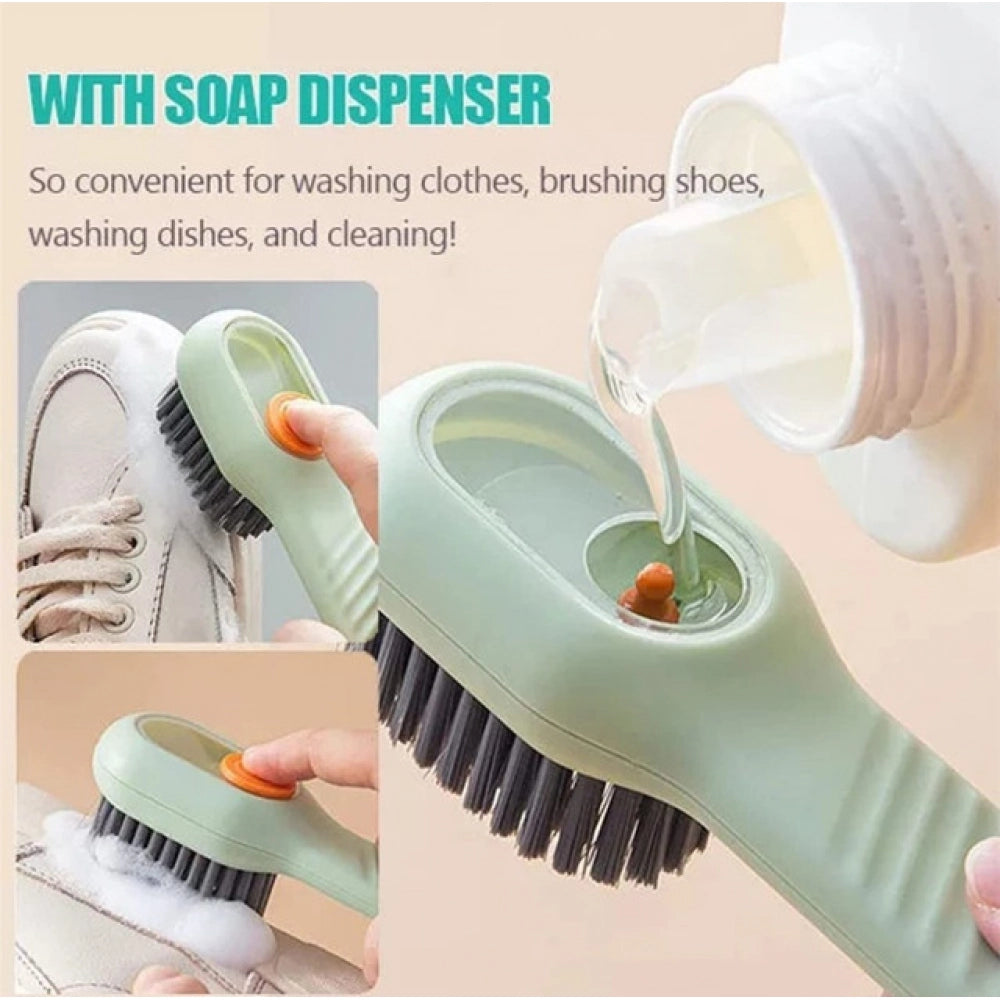 ZEERAL Pack of 3 Soap Dispensing Cleaning Brush (Multicolor)