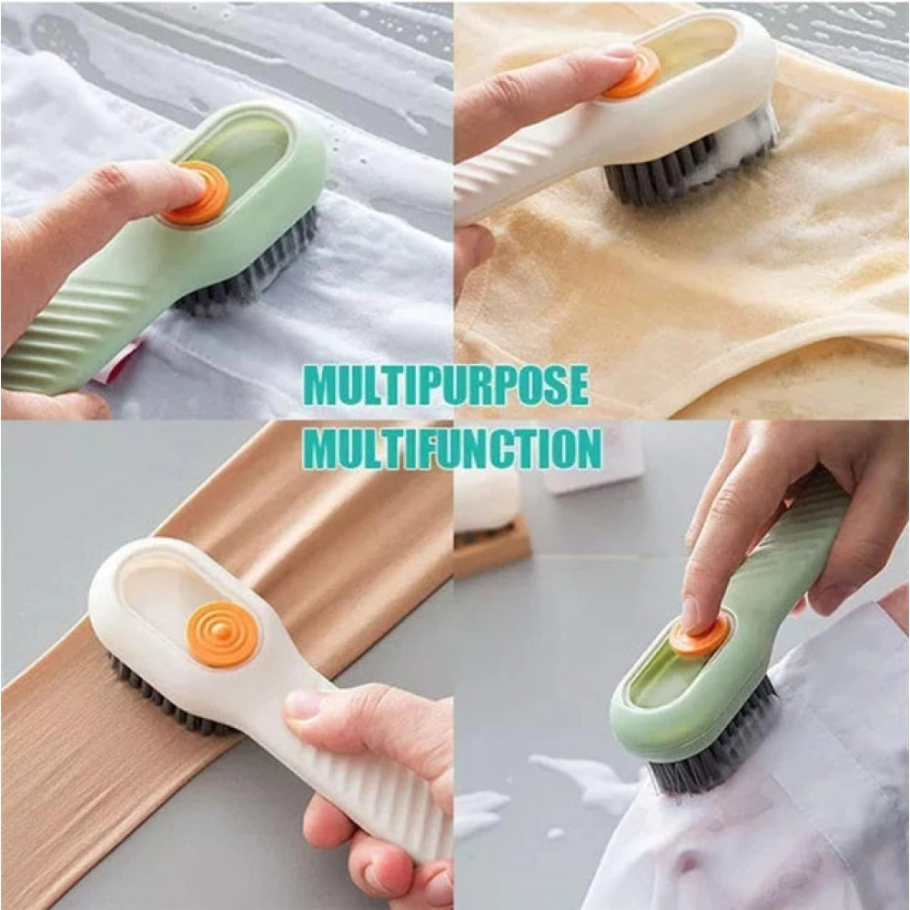 ZEERAL Pack of 3 Soap Dispensing Cleaning Brush (Multicolor)