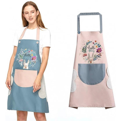 ZEERAL Pack of 2 Kitchen Pocket Apron (Multicolor)
