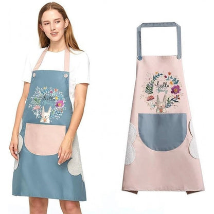 ZEERAL Pack of 2 Kitchen Pocket Apron (Multicolor)
