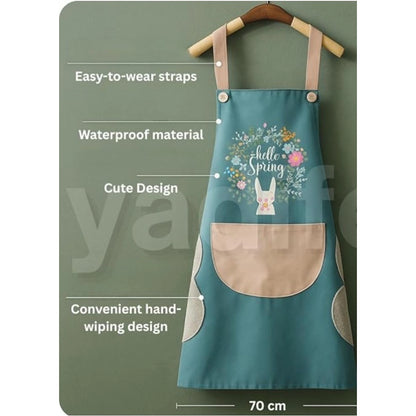 ZEERAL Pack of 2 Kitchen Pocket Apron (Multicolor)